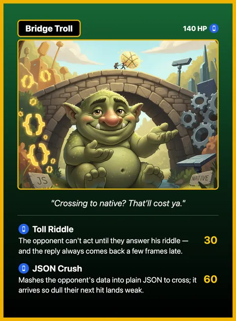 Bridge Troll, a developer archetype card